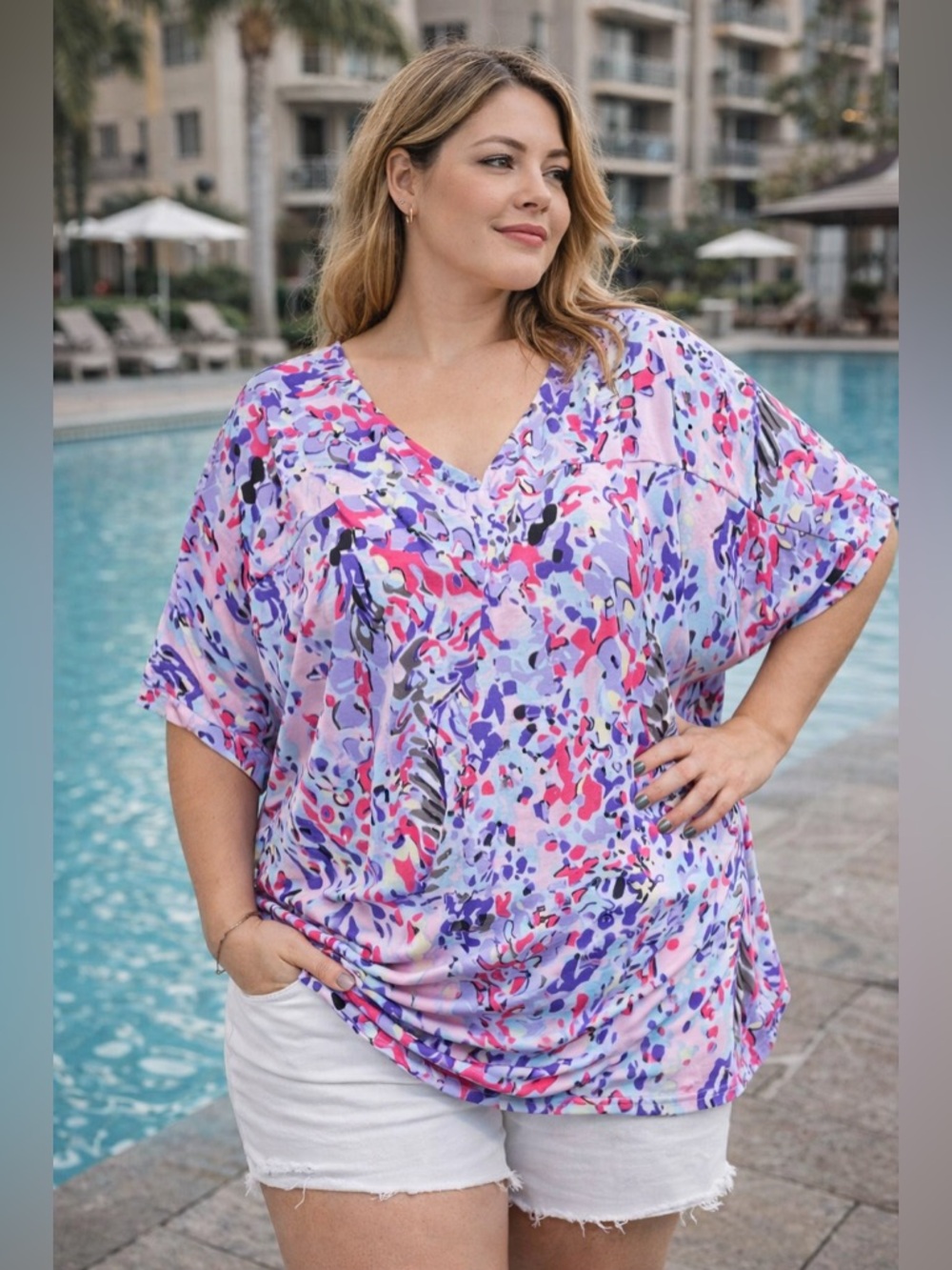 Colorful Abstract Women's Top